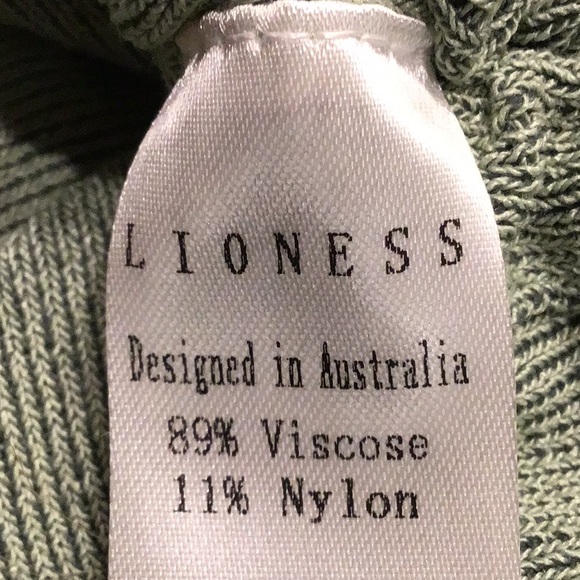 Lioness Military Minds Light Green Ruched Tie Side Ling Sleeve Stretch Dress NEW - Picture 13 of 16